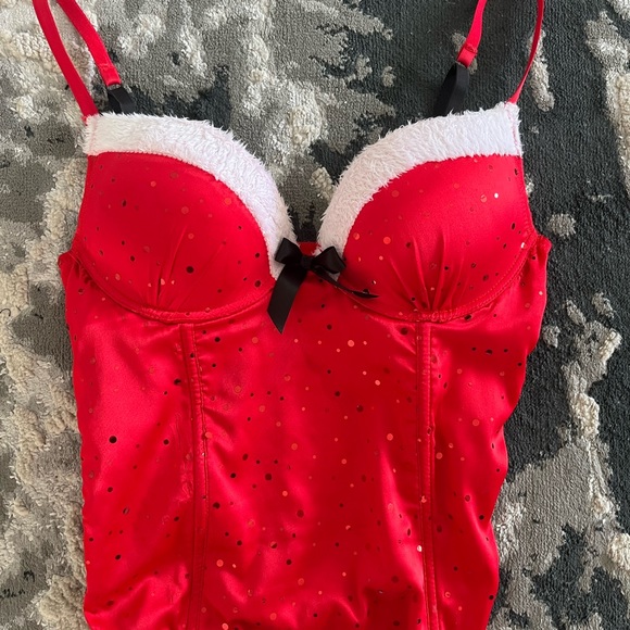 Fredrick’s of Hollywood Christmas Lingerie Corset Top - Picture 2 of 10